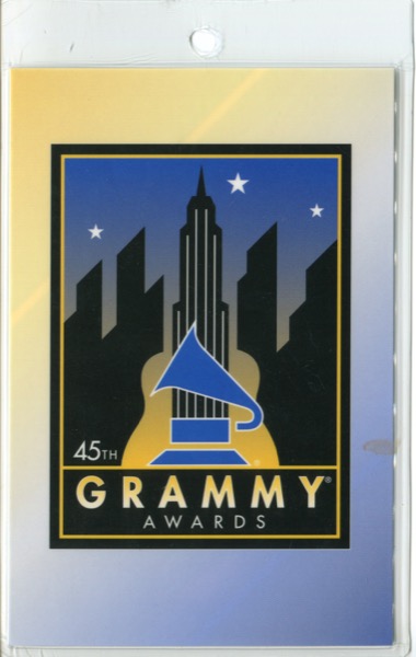 45th Grammy Pass Back